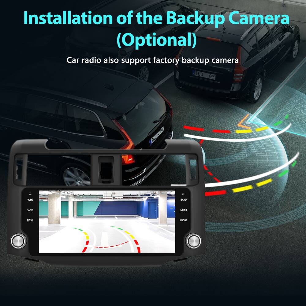 Installation of the Backup Camera (Optional)  
Car radio also support factory backup camera