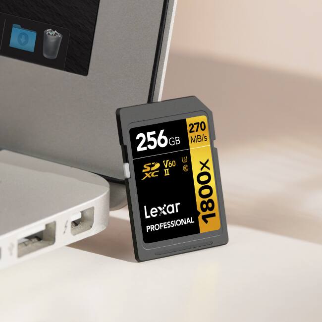 Lexar Professional 1800x SDXC UHS II Card GOLD Series 256GB 2 Pack