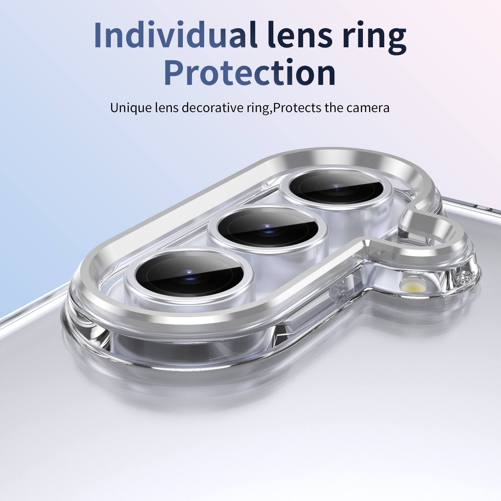 Individual lens ring Protection  
Unique lens decorative ring, Protects the camera