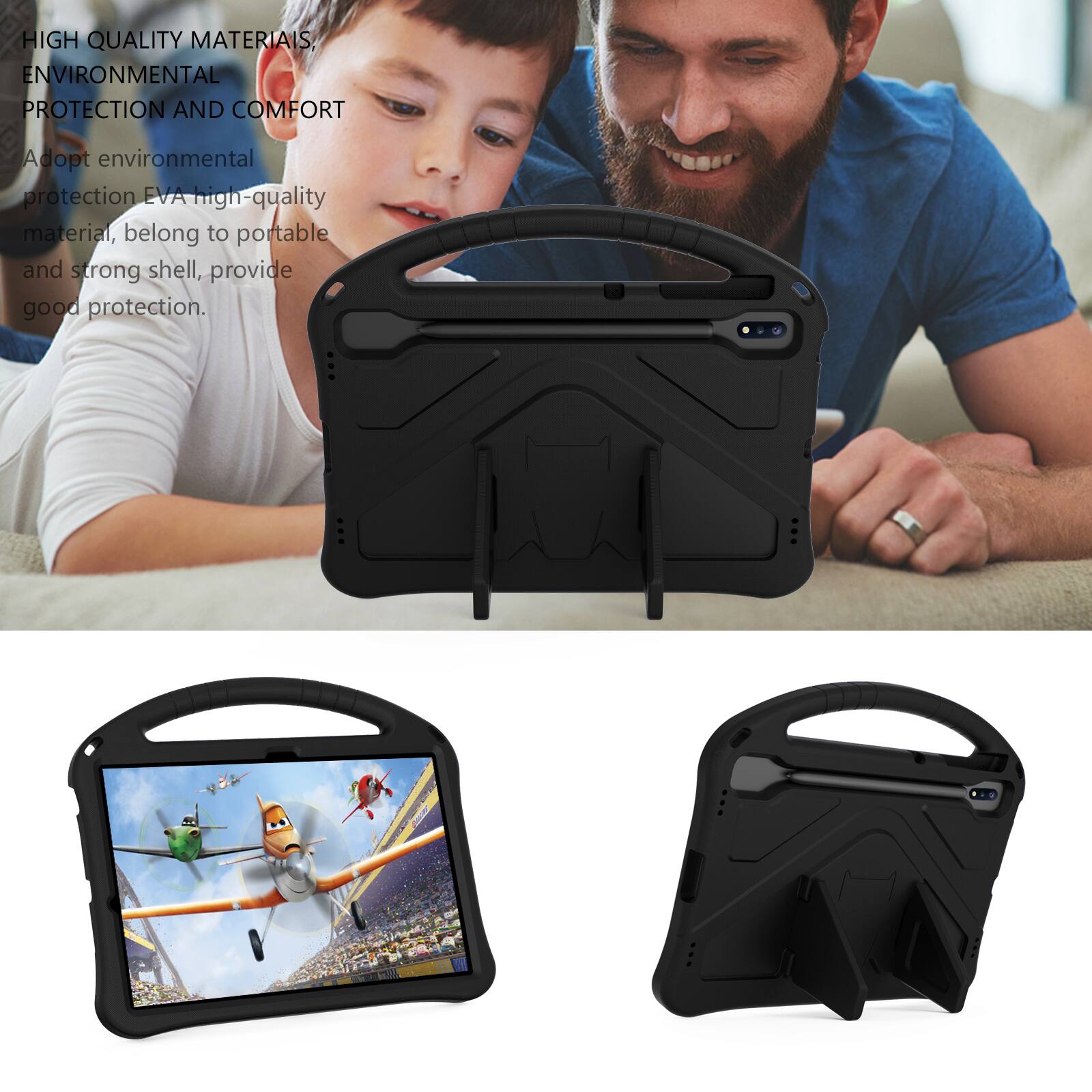HIGH QUALITY MATERIALS, ENVIRONMENTAL PROTECTION AND COMFORT

Adopt environmental protection EVA high-quality material, belong to portable and strong shell, provide good protection.
