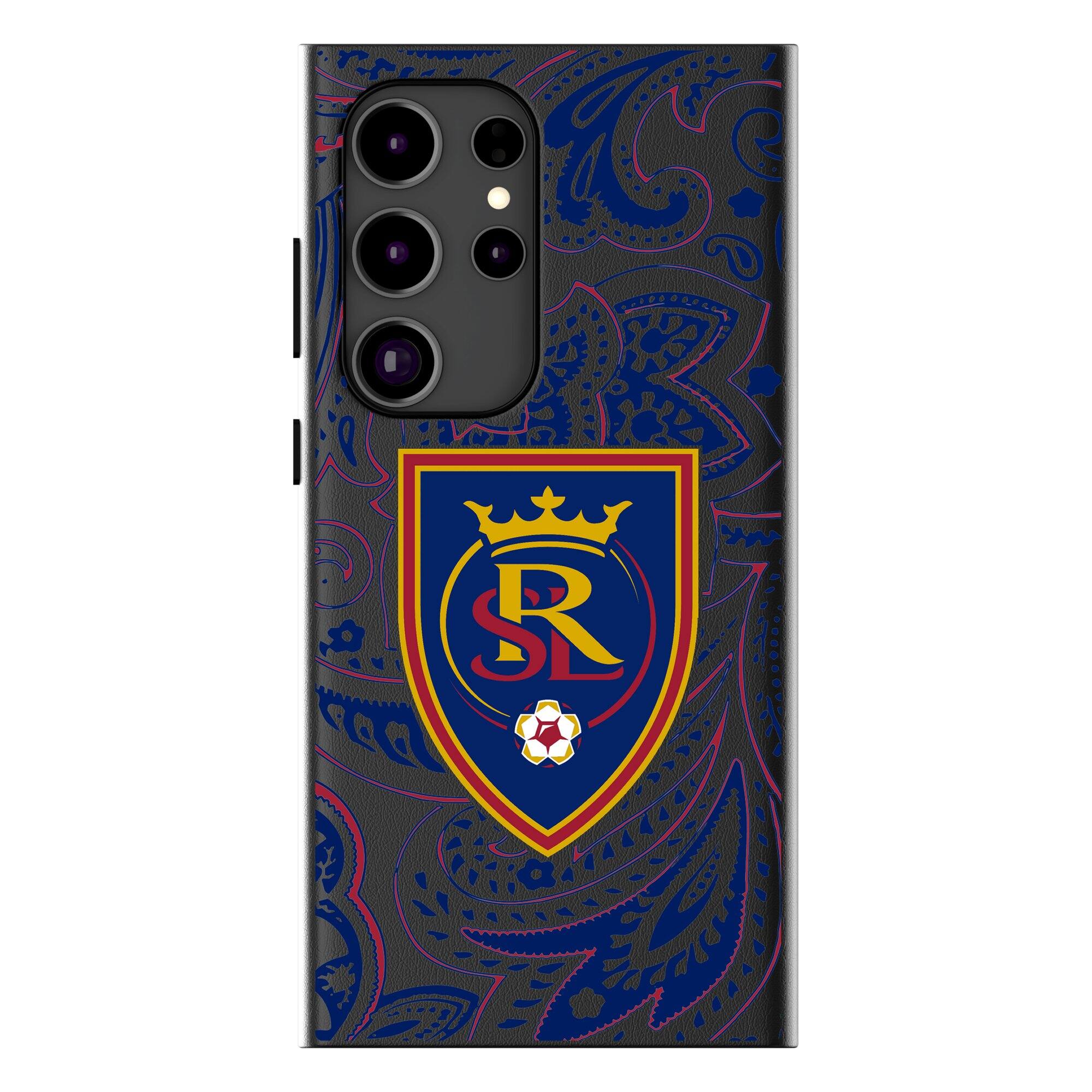 Front. Keyscaper - Black Real Salt Lake Galaxy Magnetic Bump Case - S24 - Black.