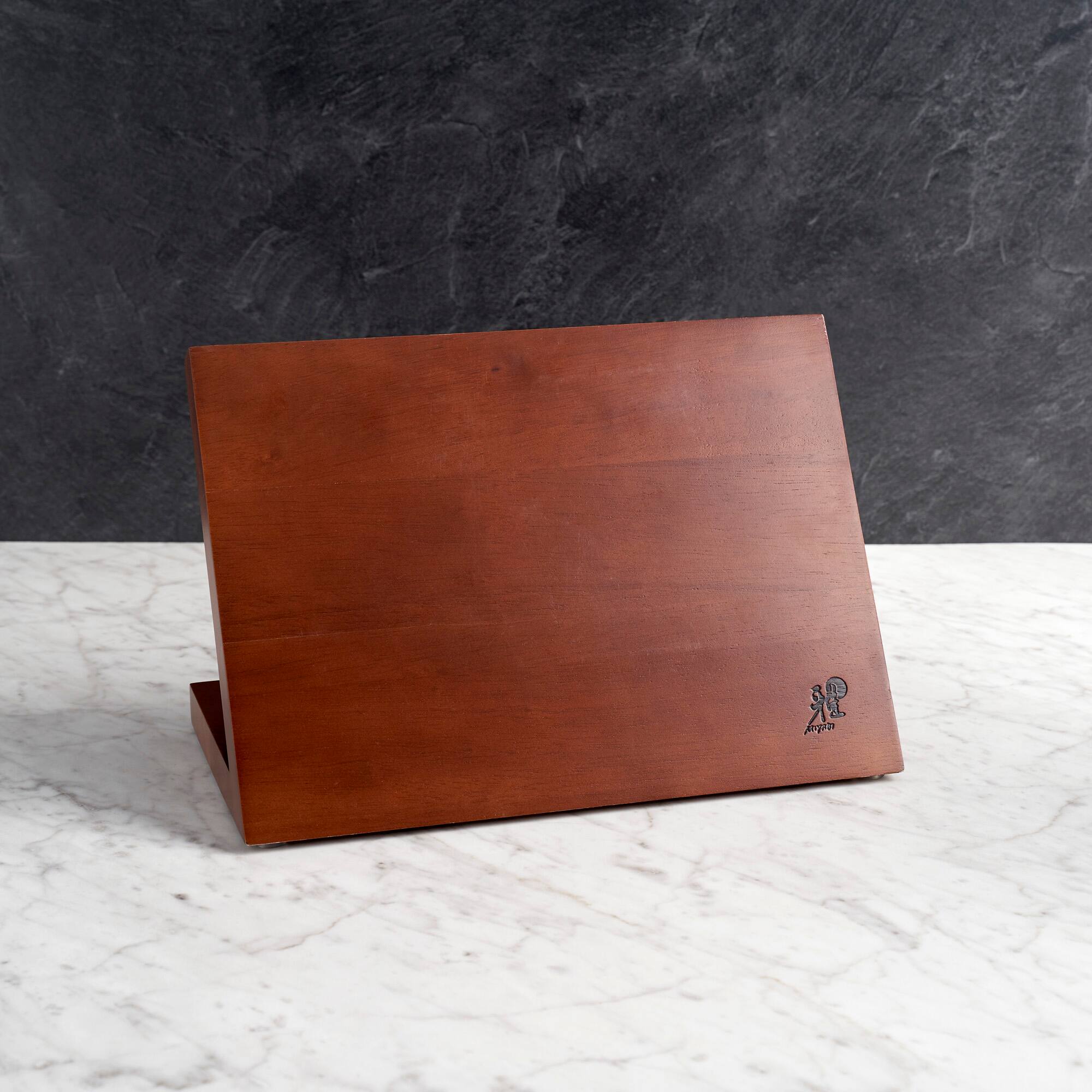 Alt View 1. Miyabi - Miyabi Red Maple Magnetic Easel - Walnut Stain (no knives included) - Walnut Stain.