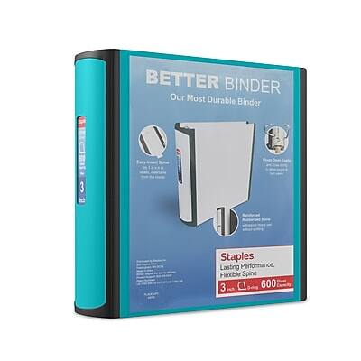 BETTER BINDER
Our Most Durable Binder
Staples
Lasting Performance, Flexible Spine
3 Staples
600 Sheets
3 Staples
600 Sheets