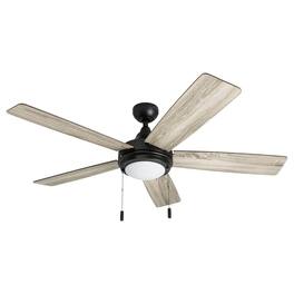 Honeywell - Ventnor 52" Modern Farmhouse LED Ceiling Fan with Pull Chain - Bronze