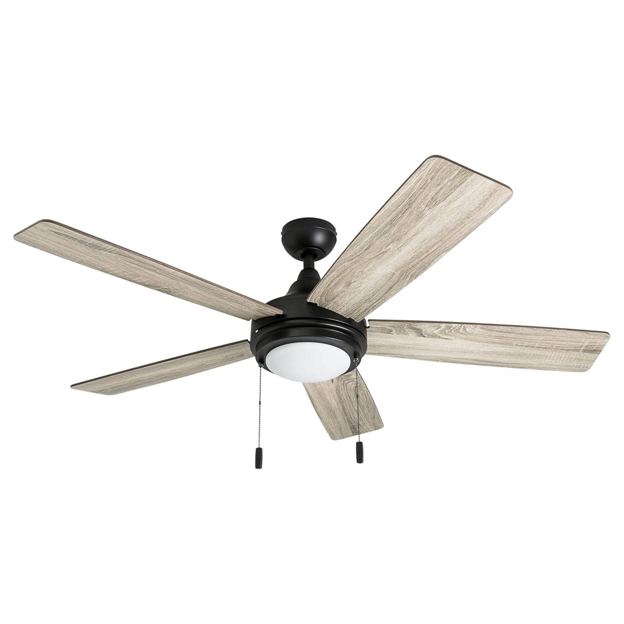 Front. Honeywell - Honeywell Ventnor 52" Modern Farmhouse LED Ceiling Fan with Pull Chain, Bronze - Bronze.