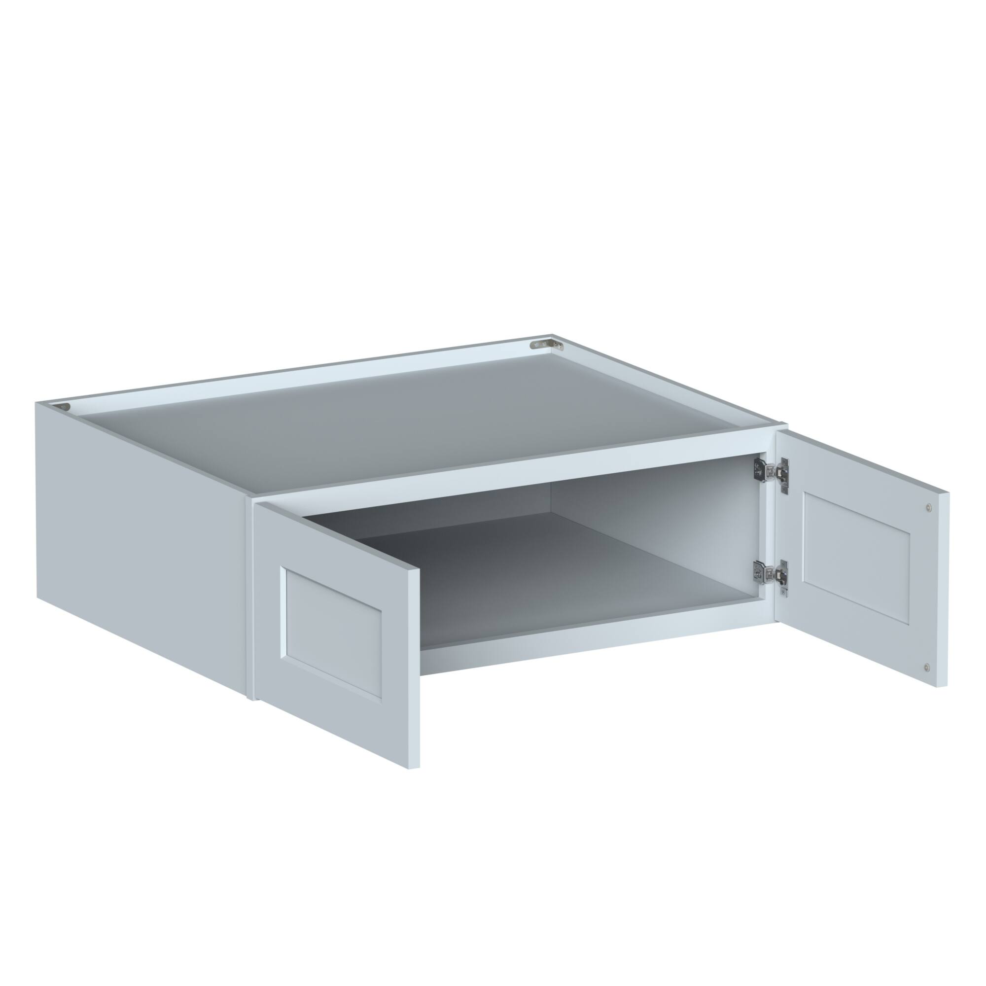 Alt View 2. Boyel Living - Dove Gray Deep Wall Cabinets 12.Wx27in.H Ready to Assemble Kitchen Cabinets 2Doors HDF Door - DOVE GRAY.