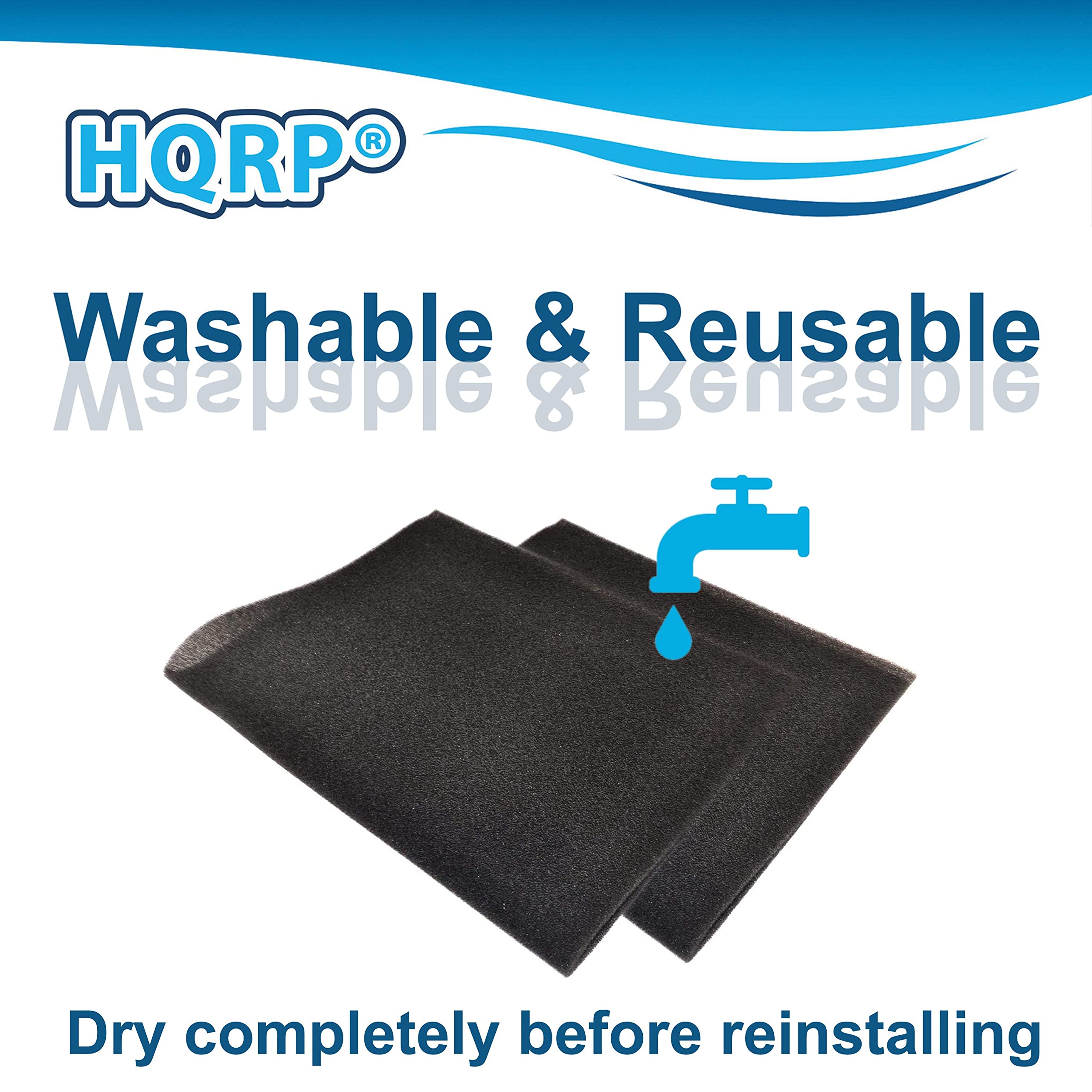HQRP®  
Washable & Reusable  
Dry completely before reinstalling