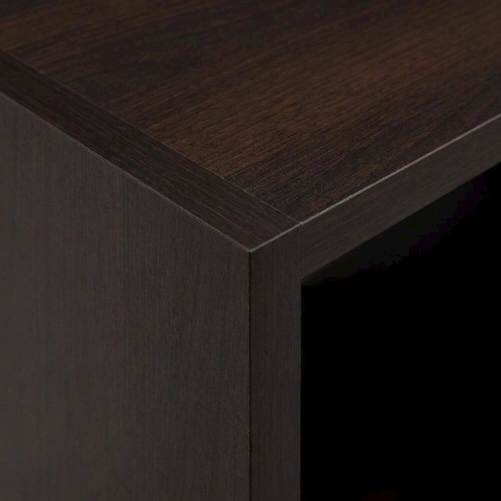 Alt View 1. FurniFact - Wooden bookcase with open shelving and sturdy construction - Dark Oak.