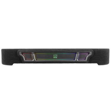 Left. NVX - BOOST Box Custom Fit 12" 1200W RMS Total Loaded Vented Subwoofer Enclosure for 2009-2026 Ford F-Series - Black.