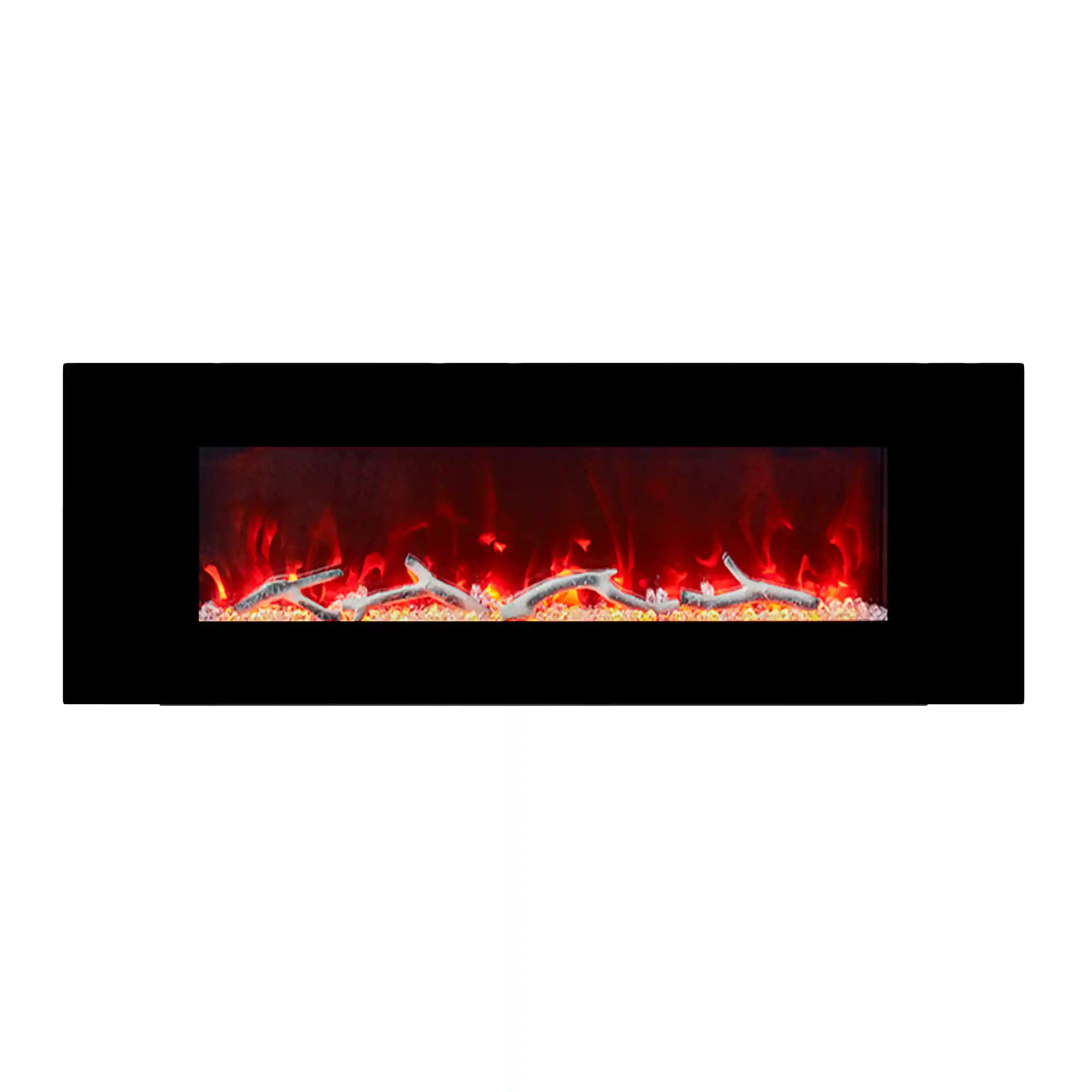 Front. Boyel Living - 50 in. Wall Mounted Infrared Electric Fireplace with Multi-Color Flame and CSA Certification - Black.