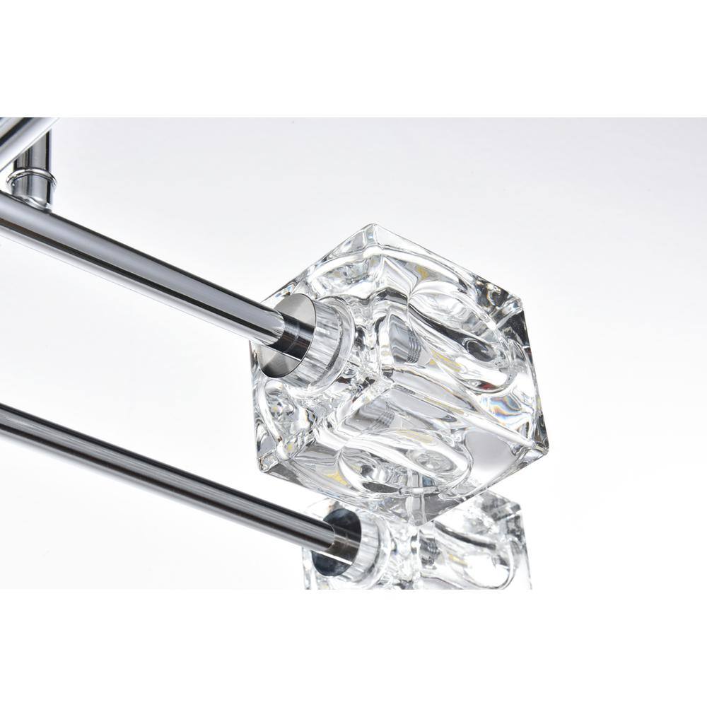 Alt View 3. Living District - Lyra 32 inch Flush Mount in Chrome - Chrome.