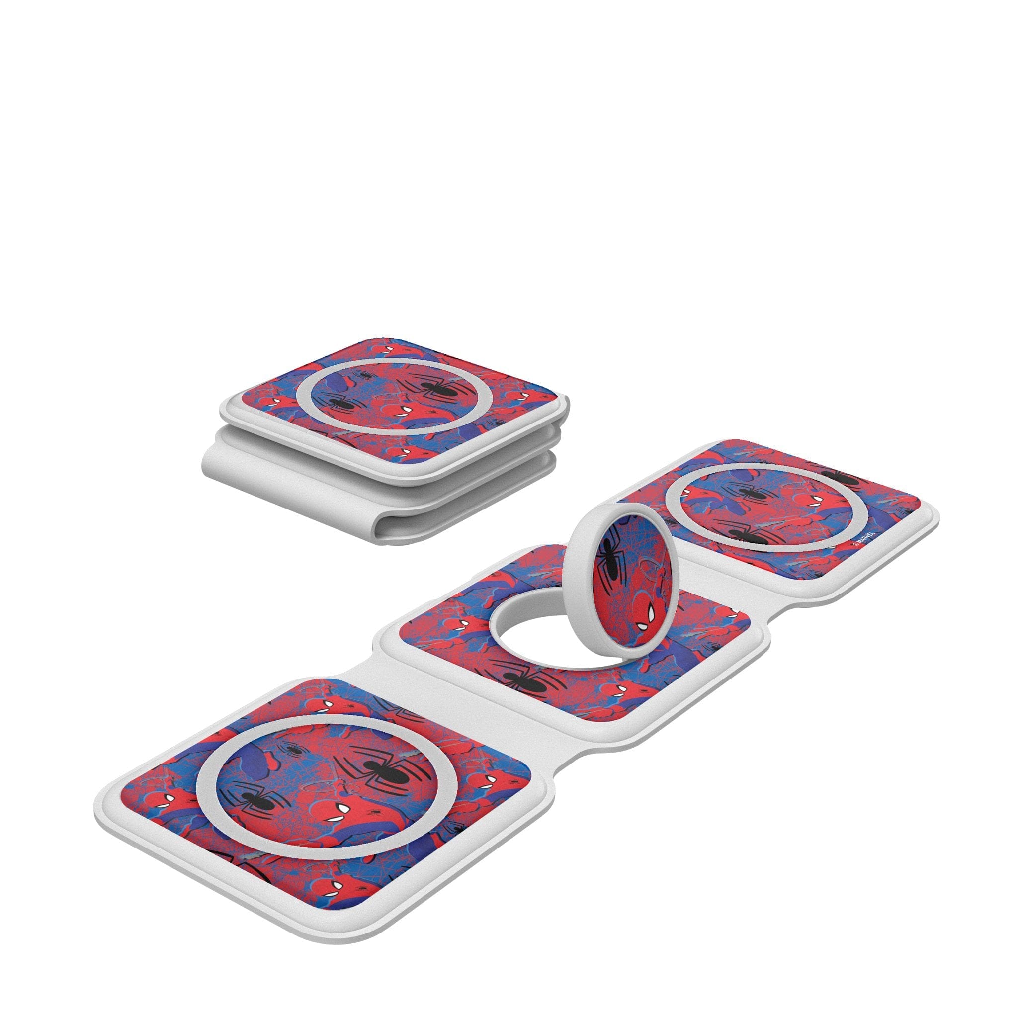 Keyscaper - Marvel Pattern Foldable 3 in 1 Charger - Spider-Man