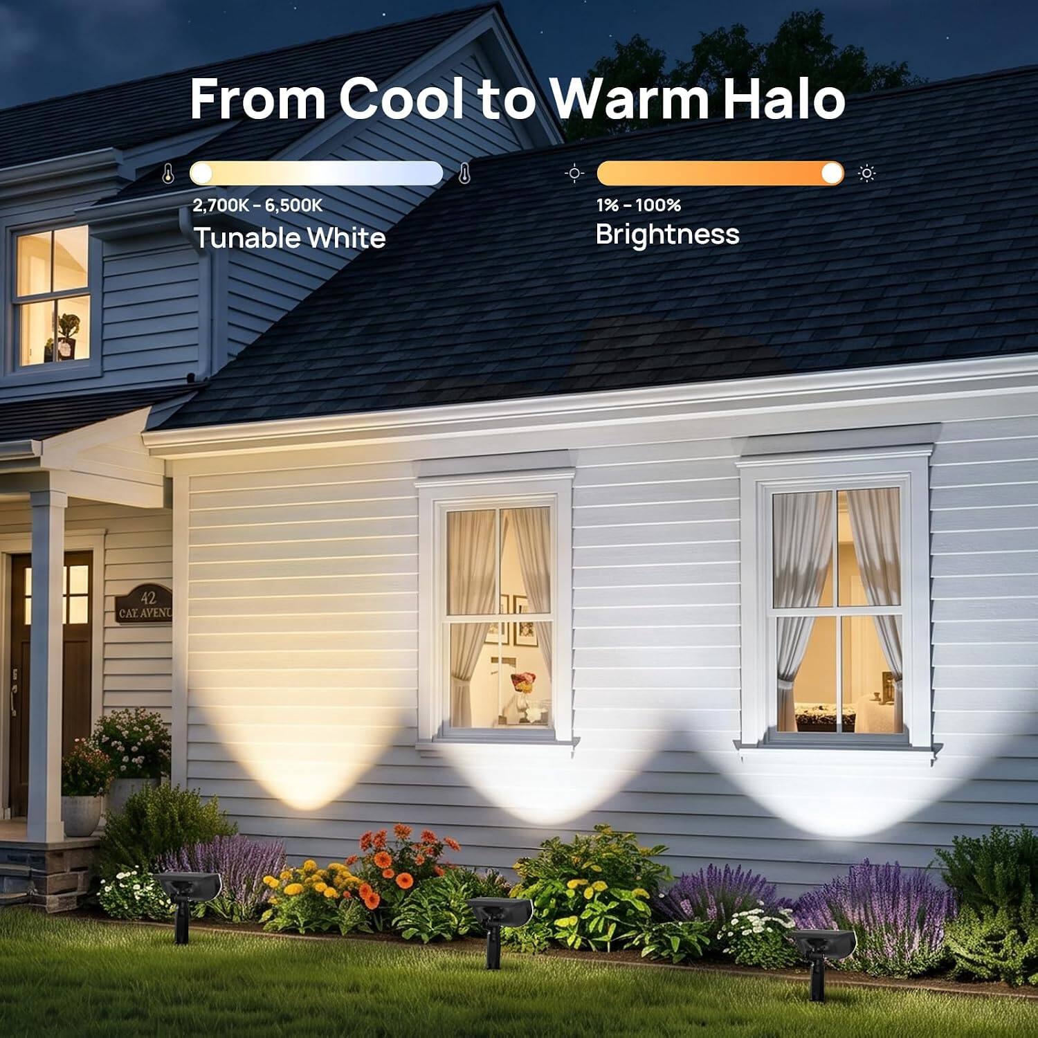 From Cool to Warm Halo  
2,700K-6,500K Tunable White  
1%-100% Brightness  
42 CALAVENT