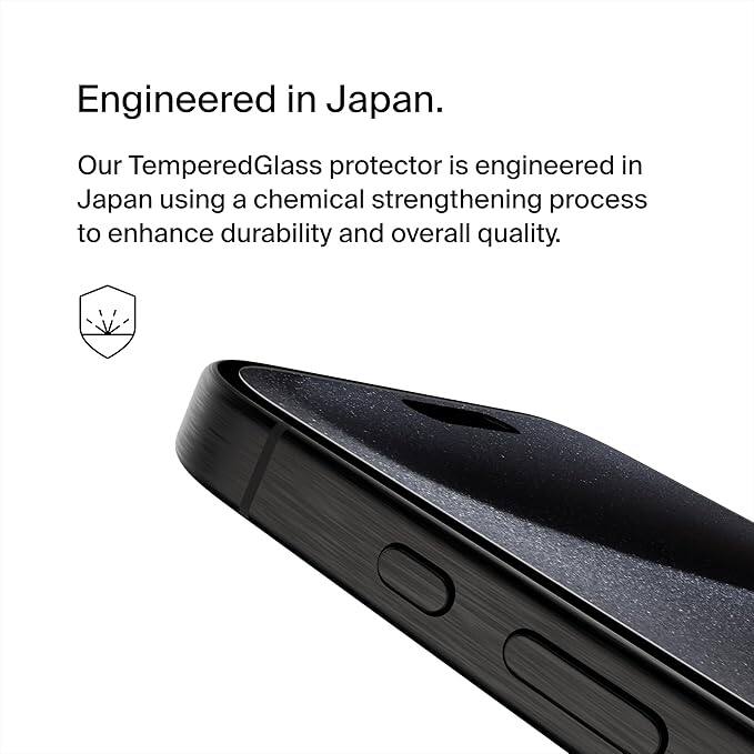 Engineered in Japan.

Our Tempered Glass protector is engineered in Japan using a chemical strengthening process to enhance durability and overall quality.