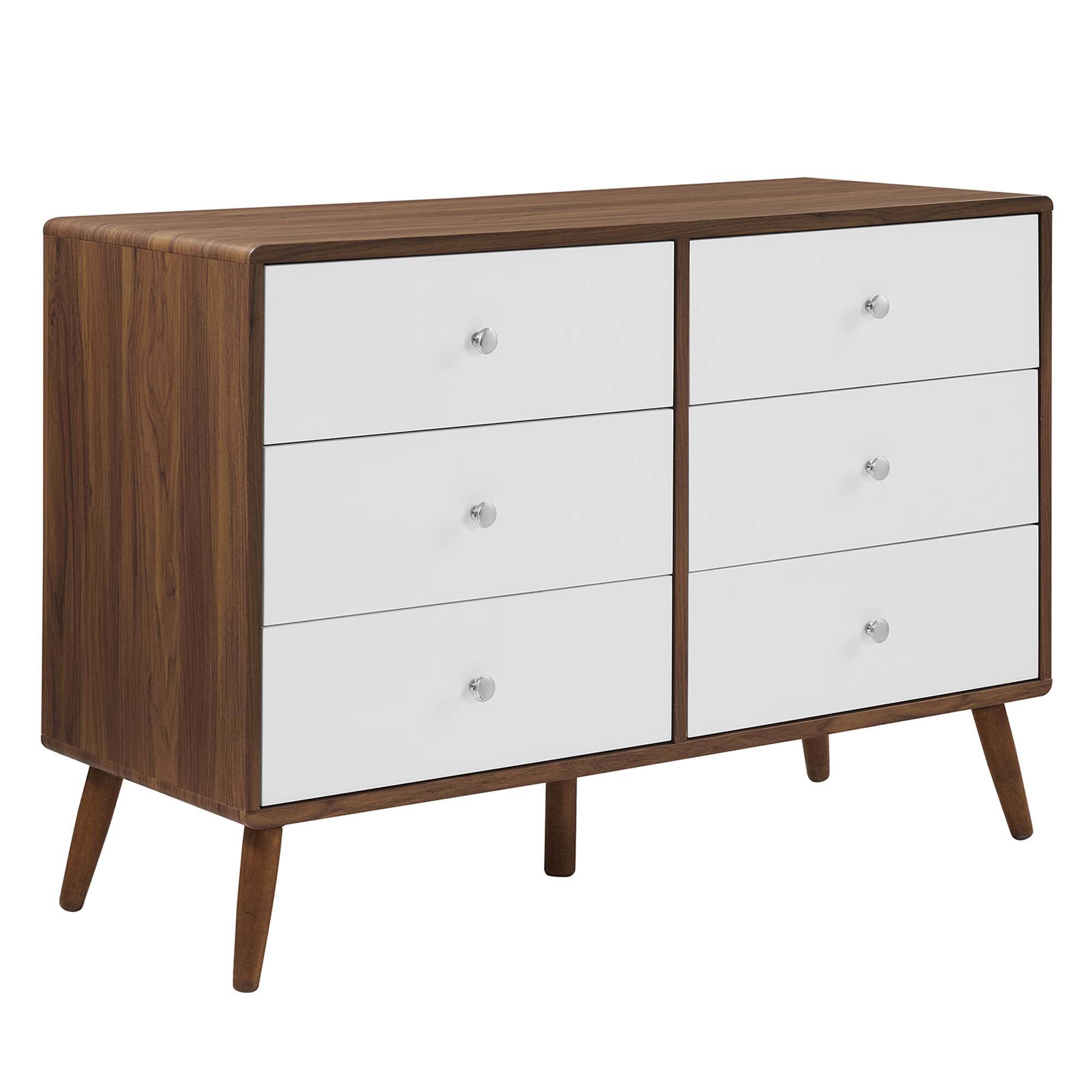 Angle. Modway - Transmit 47" Dresser by Modway - Walnut White.