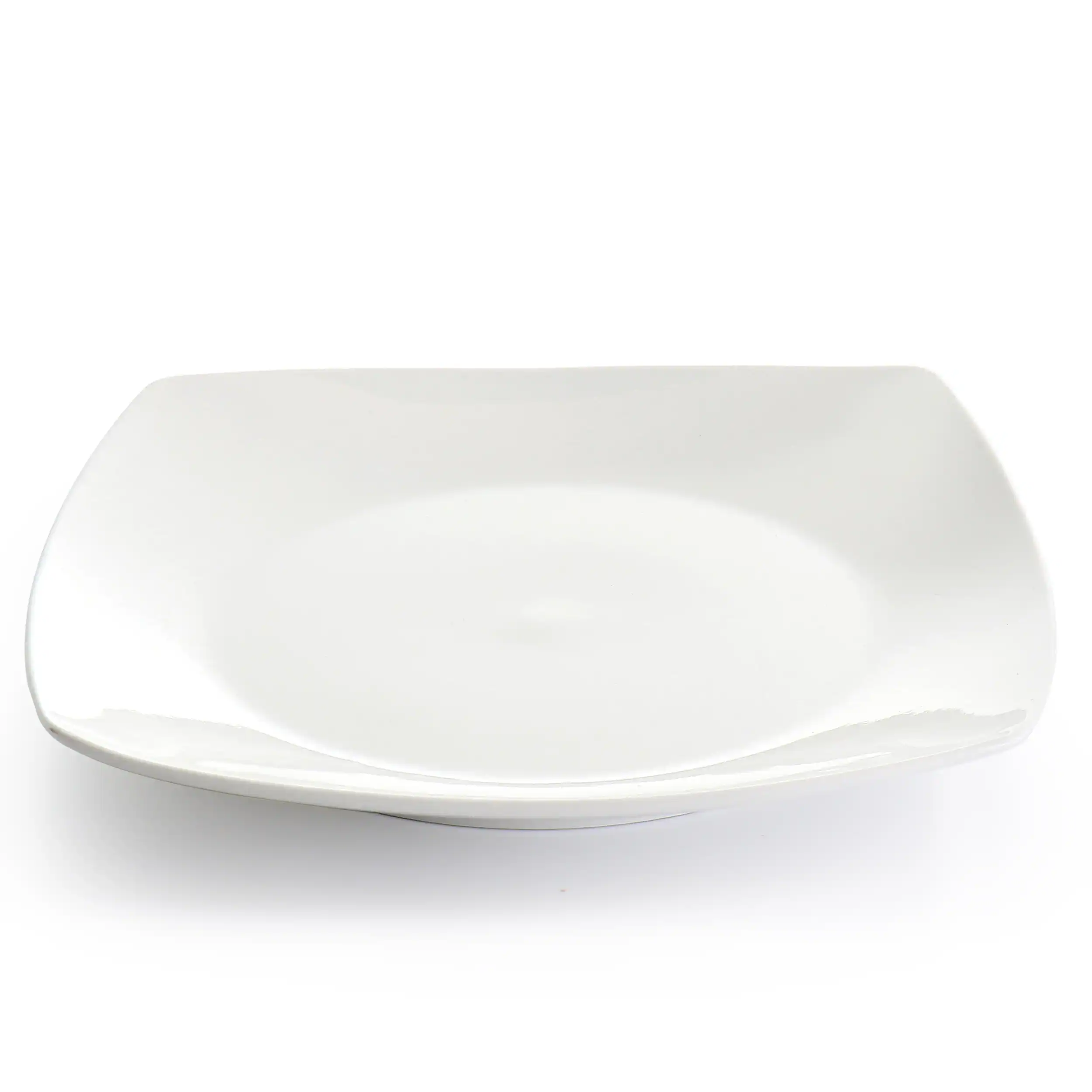 Alt View 2. Gibson - Gibson Elite Soho Lounge 16 Piece Square Fine Ceramic Dinnerware Set in White - White.