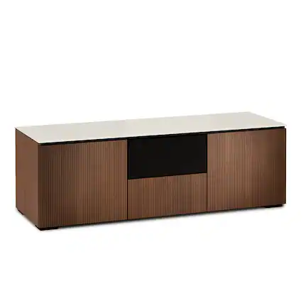 Front. Salamander Designs - Salamander Designs Chameleon Collection Manhattan 236 Triple Speaker Integrated AV Cabinet - Taupe/Walnut.