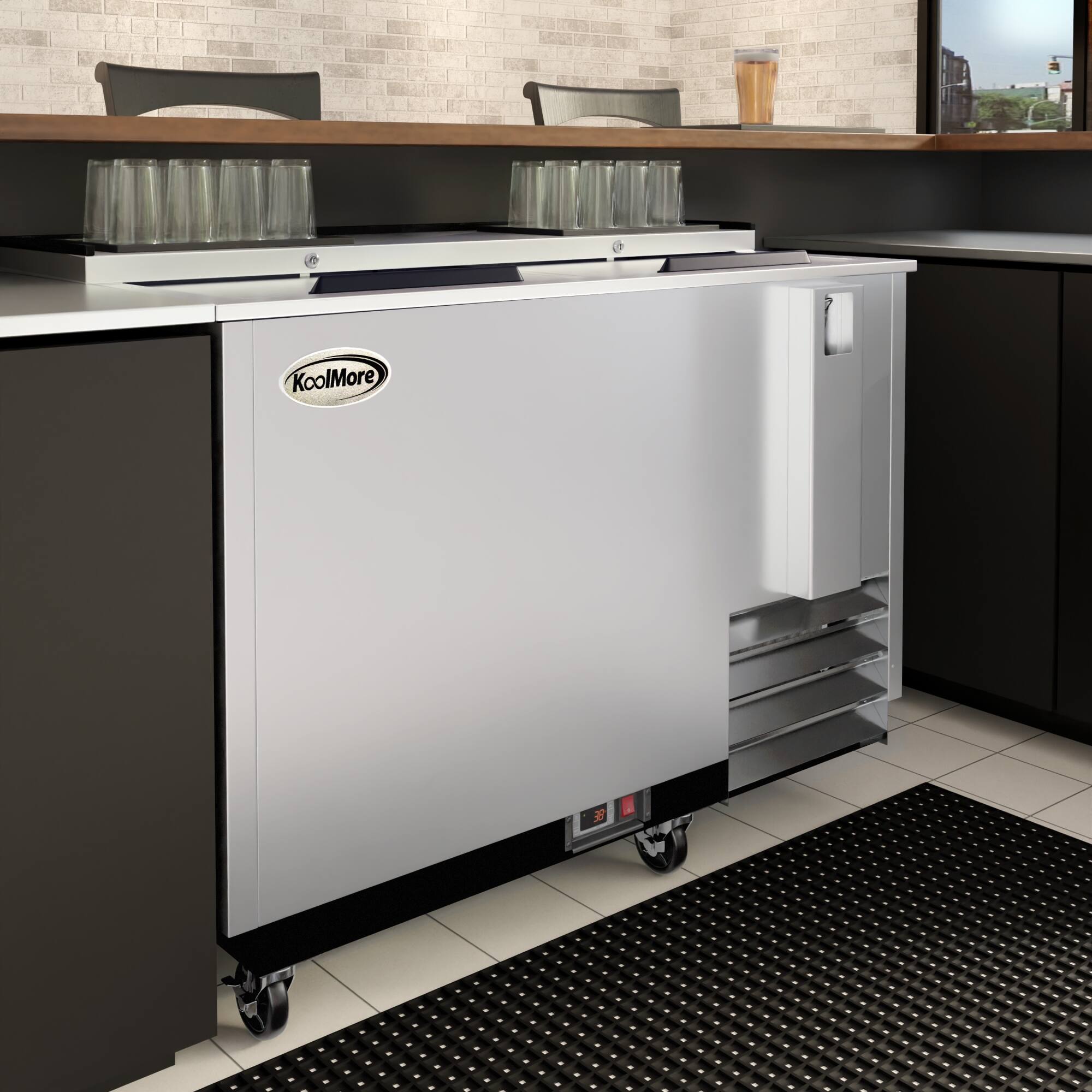 Alt View 1. Koolmore - 50 in. Commercial Bottle Cooler in Stainless-Steel with Built-In Opener, ETL Listed, 14 cu. ft. (KM-BOC50-SS) - Stainless steel.