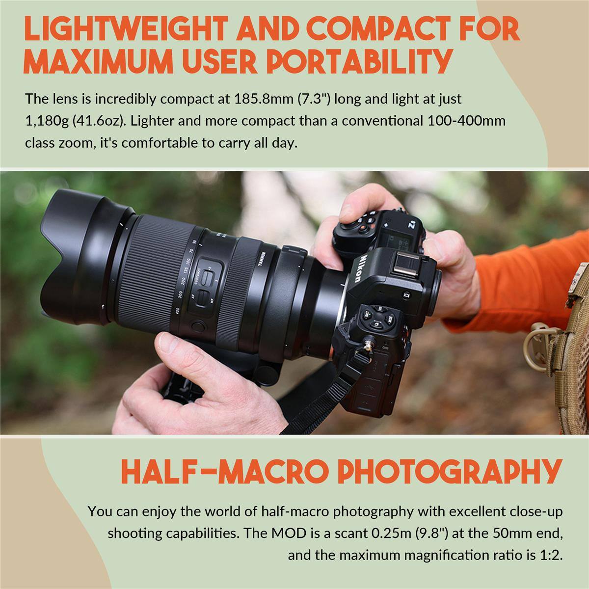 Bundle Tamron 50 400mm f/4.5 6.3 Di III VC VXD Lens for Nikon Z, with ...