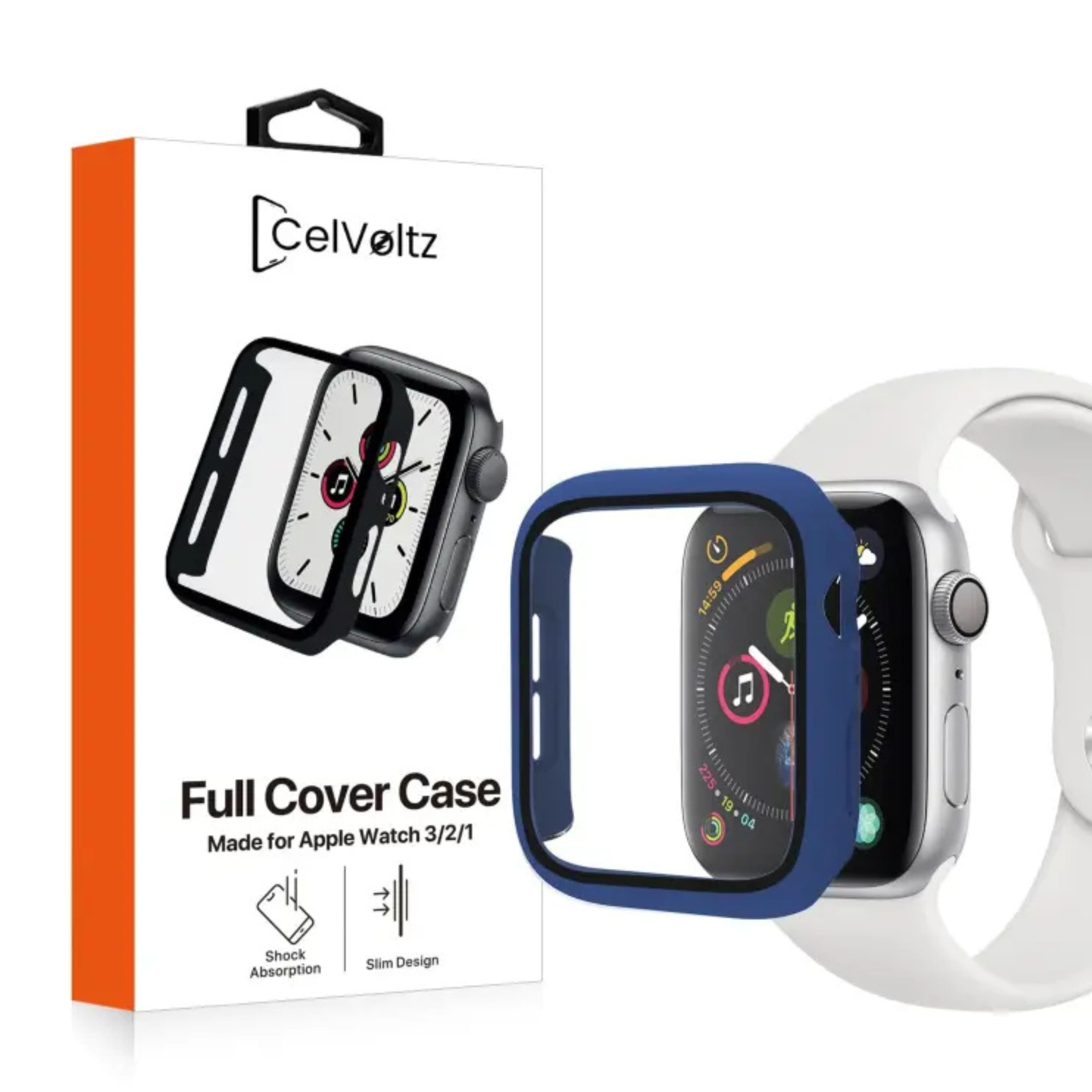Kitcheniva - Apple Watch Protective Case With Built-In Screen Protector Series 4 44mm Deep - Blue
