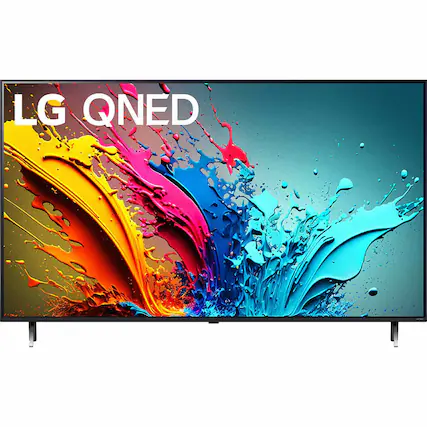 Front. LG - 65'' Class QNED 4K LED QNED85T Series Smart TV - Black.