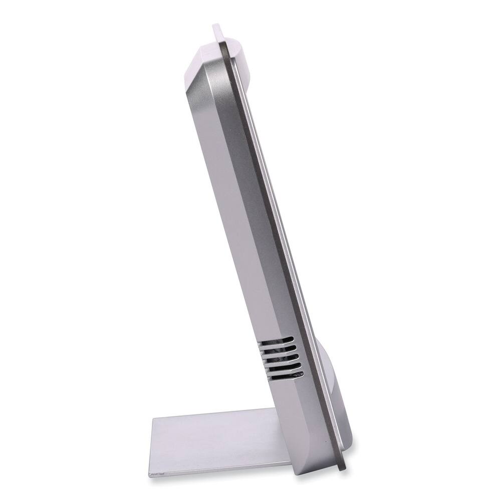 Back. Howard Miller - 625780 Nikita 8.75 in. x 8 in. Wall Clock - Silver/Charcoal Case - Silver/Charcoal.