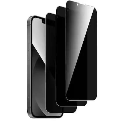Front. Qixxronics - 3-PACK Screen Protector for iPhone 13 Pro Max Privacy Screen Protector 9H Hardness Glass - Black.
