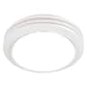 Akicon - Decorative 80 CFM Ceiling Bathroom Exhaust Fan with LED Light - Satin White