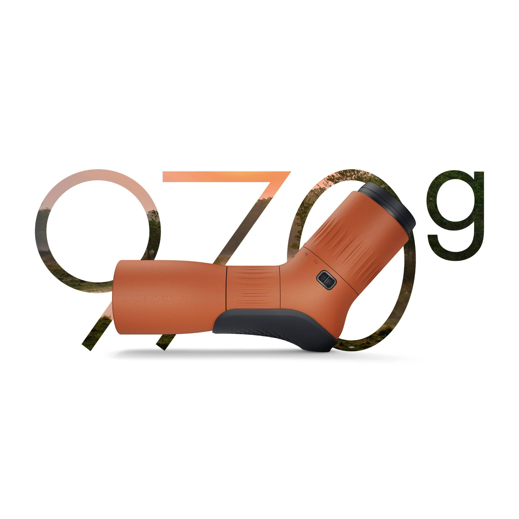 Left. Swarovski - Swarovski ATC 17-40x56 Spotting Scope (Orange) with Carrying Strap.