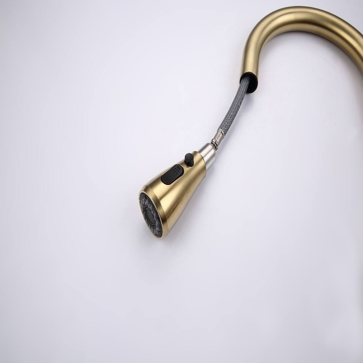 Alt View 4. Ropilly - Ropilly Pull Out Kitchen Faucet Brushed Gold Single Handle High Arc Sink Faucet - Brushed Gold.