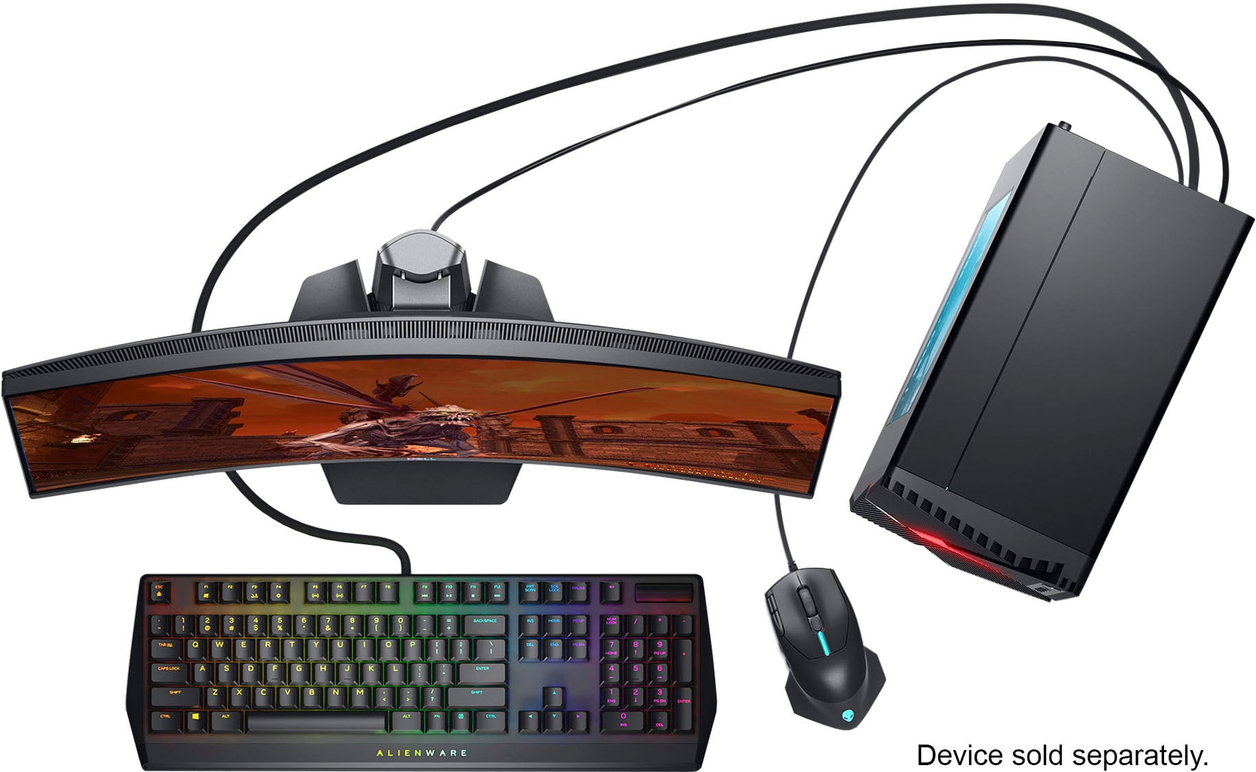 Alienware device sold separately.
