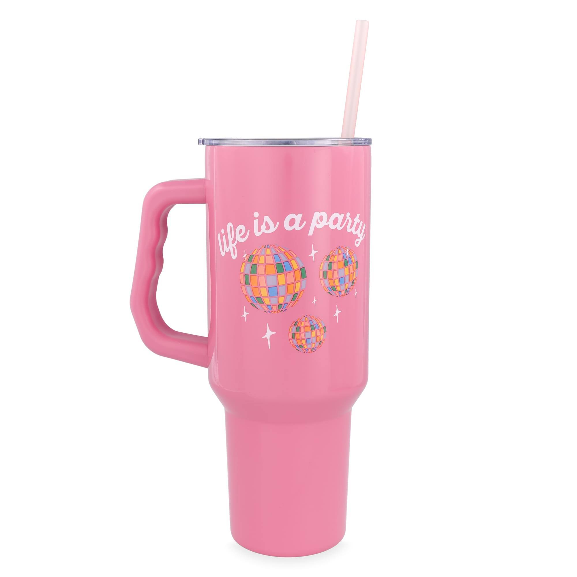 Alt View 1. Silver Buffalo - Disney Lilo & Stitch "Life Is A Party" 40-Ounce Stainless Steel Tumbler - Multi-Colored.