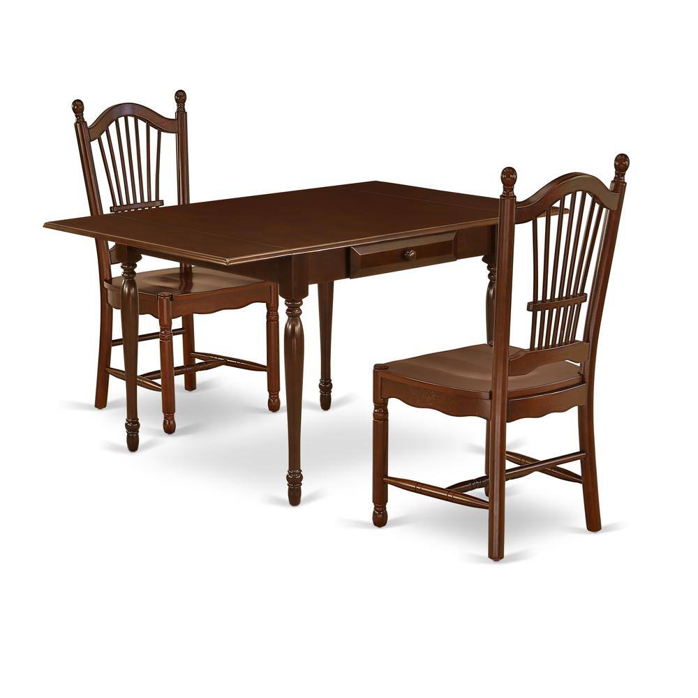 Left. East West Furniture - Dining Room Set Mahogany - Brown.