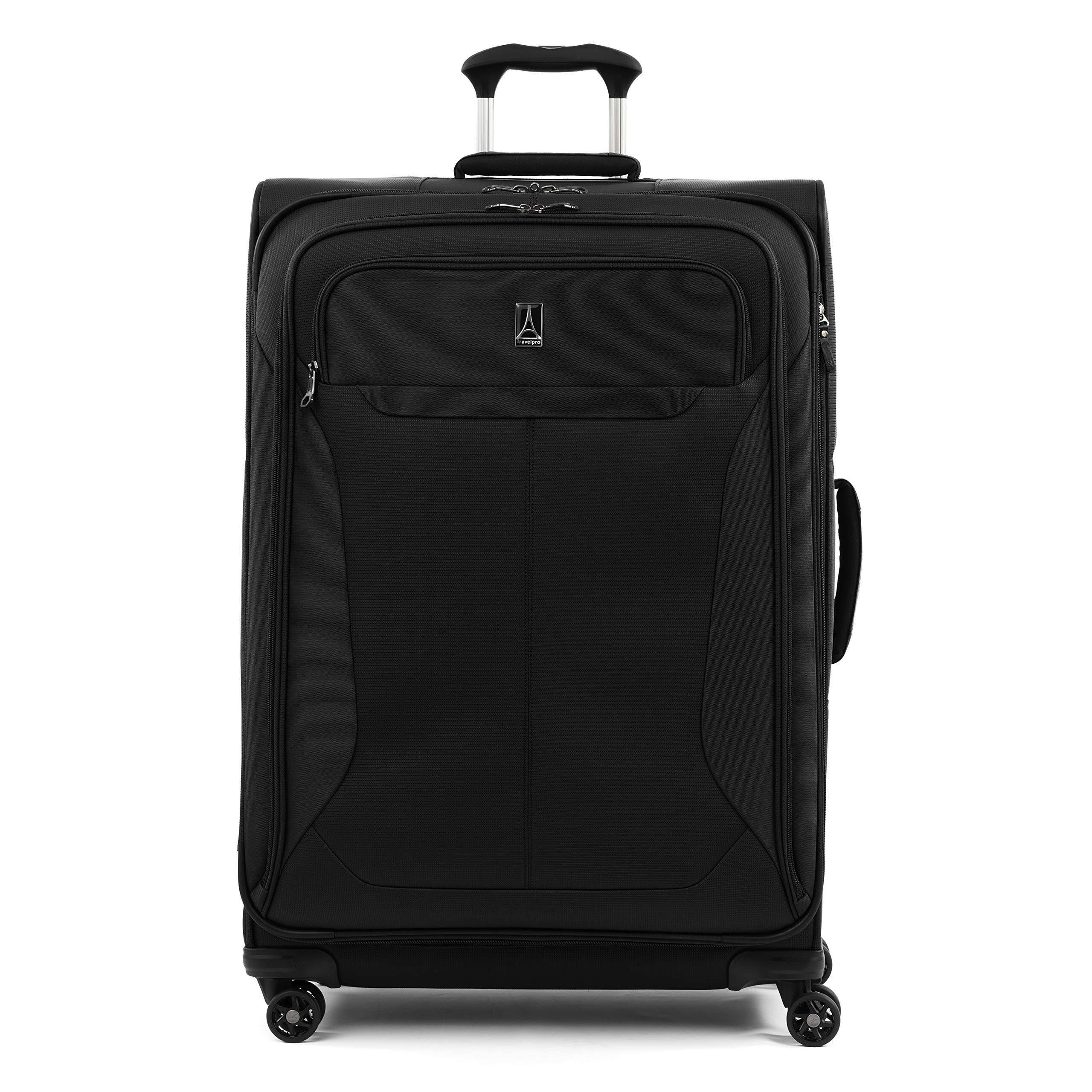 Angle. Travelpro - Travelpro Tourlite Softside Expandable Luggage 29" Checked Spinner - Black.