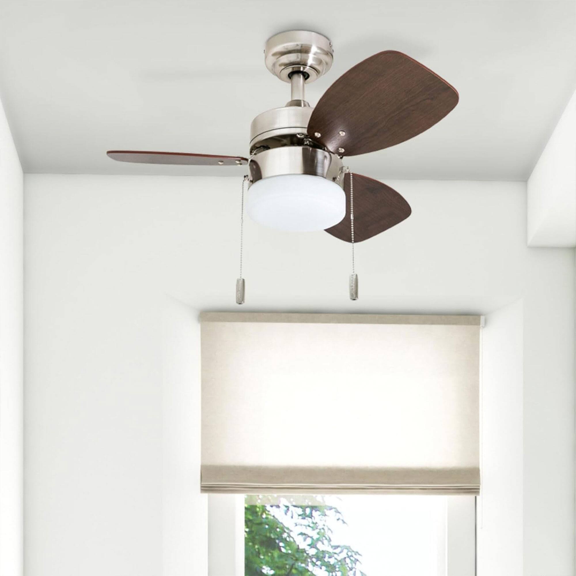 Alt View 8. Honeywell - Honeywell Ocean Breeze 30 Inch Indoor Ceiling Fan with Light, Brushed Nickel - Brushed Nickel.
