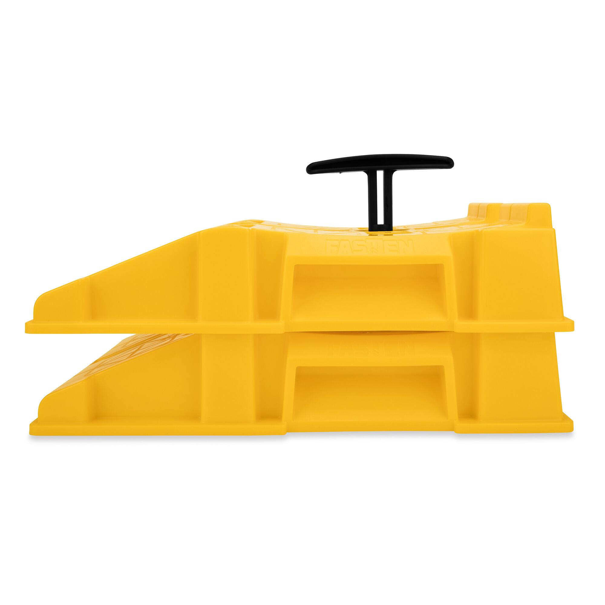 Alt View 10. Camco - Camco FasTen Premium RV Leveling Trailer Ramps with T-Handle, 2.5" Lift, 2-Pack.