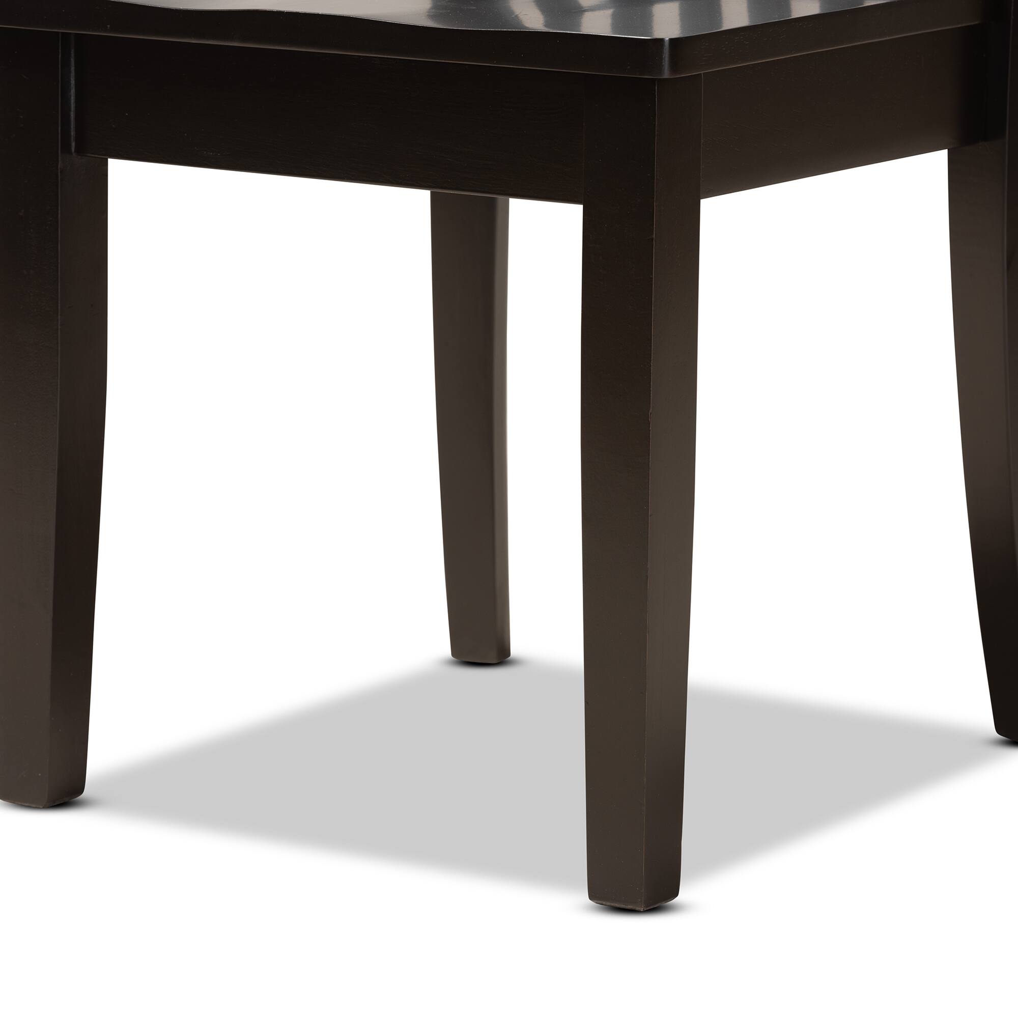 Alt View 1. Baxton Studio - Minette Modern and Contemporary Transitional Finished Wood 2-Piece Dining Chair Set - Dark Brown.