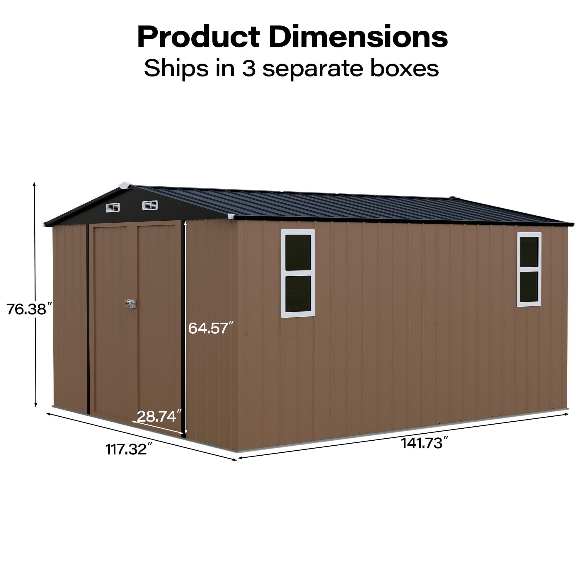 Product Dimensions Ships in 3 separate boxes

76.38"
64.57"
28.74"
117.32"
141.73"