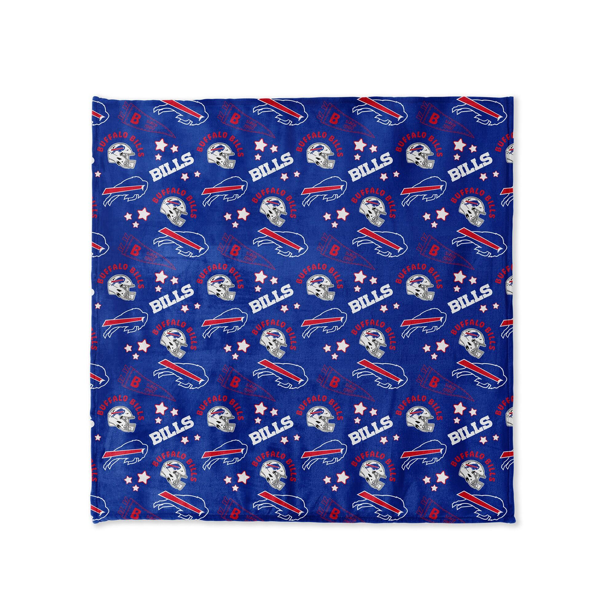 Pegasus - Buffalo Bills 108" x 108" Victory Pennant Ultra Cozy Family Blanket - Multicolor
