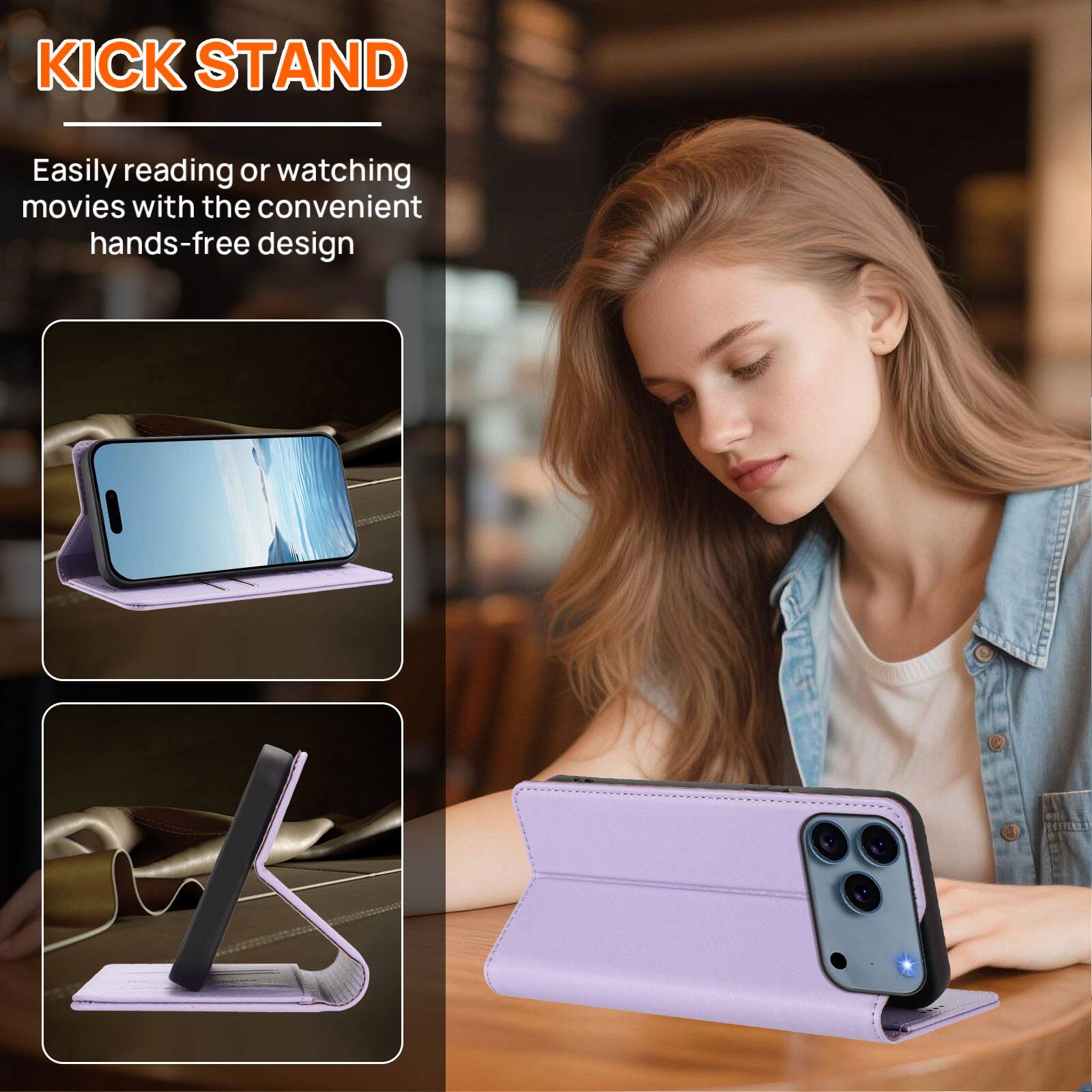 KICK STAND

Easily reading or watching movies with the convenient hands-free design