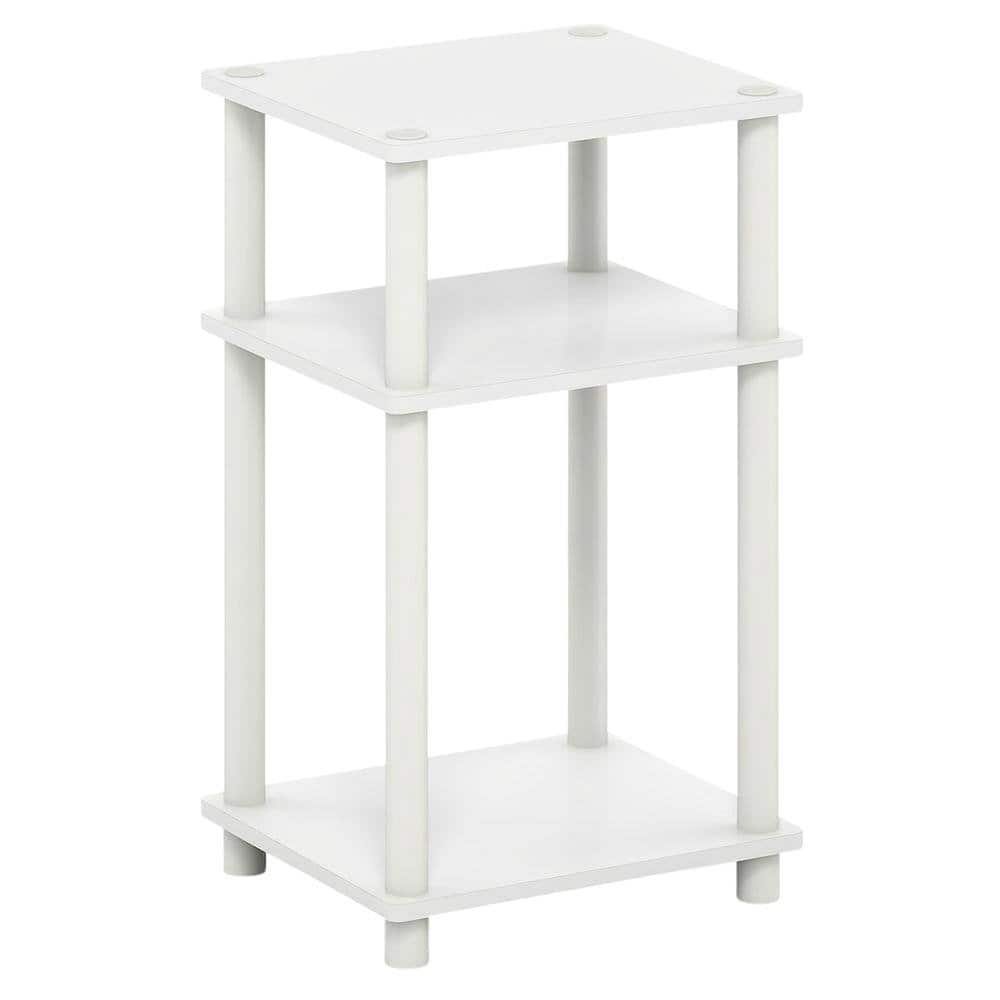 FurniFact - 3-Tier End Table with Nightstand Design and Modern Storage - White price history on PriceWatchPro