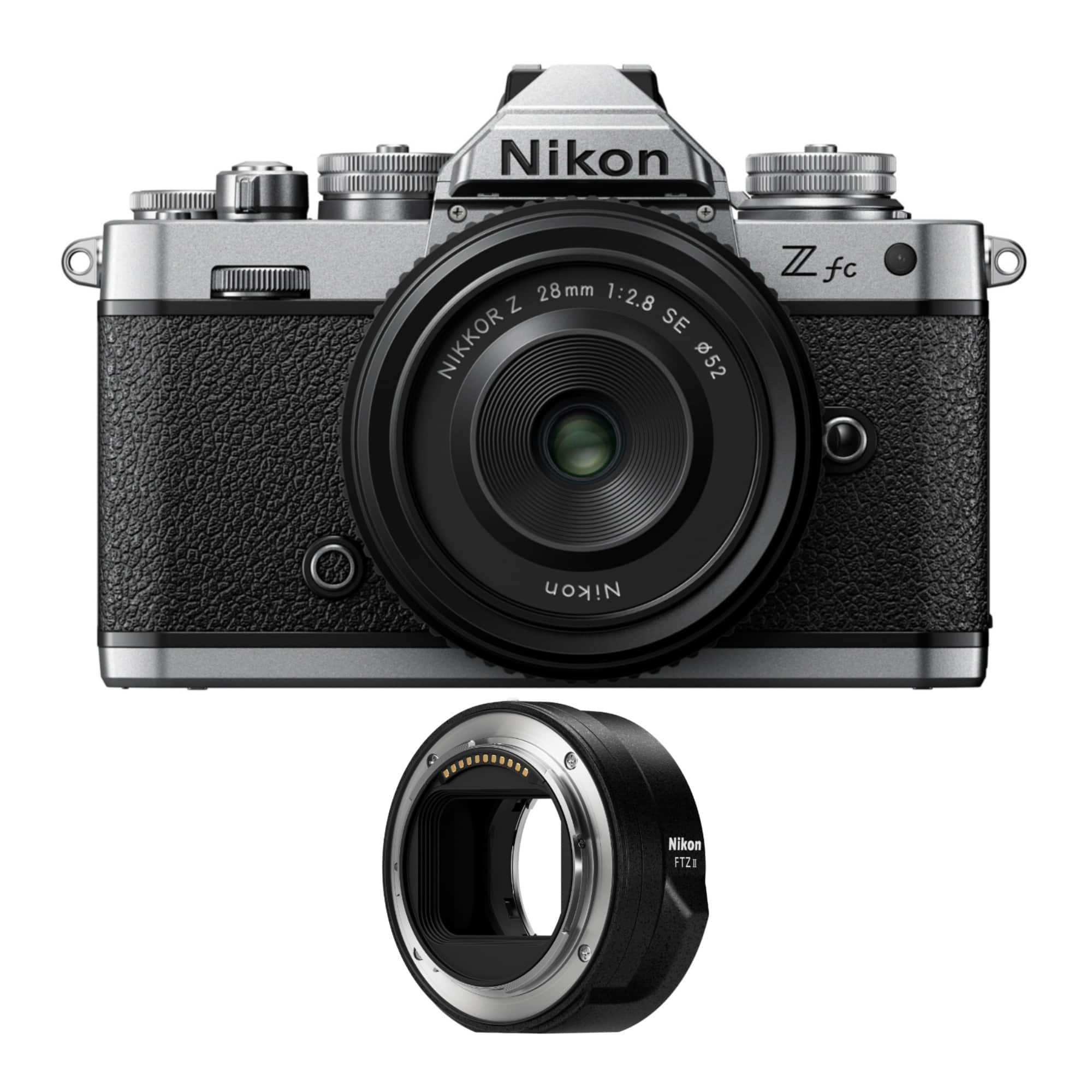 Nikon - Zfc Mirrorless Camera with 28mm Lens and FTZ II Mount Adapter - Black