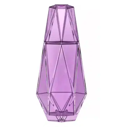 Front. Jay Import - Geometric Purple Carafe Set 37.18 OZ. - Purple.