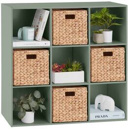 Best Choice Products - 9-Cube Bookshelf, 11in Display Storage Organizer w/ 3 Removable Back Panels - Sage