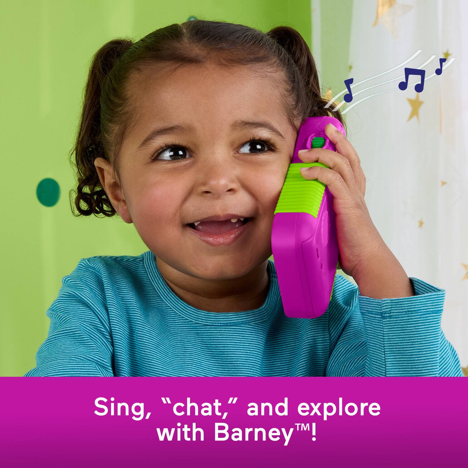 Sing, "chat," and explore with Barney™!