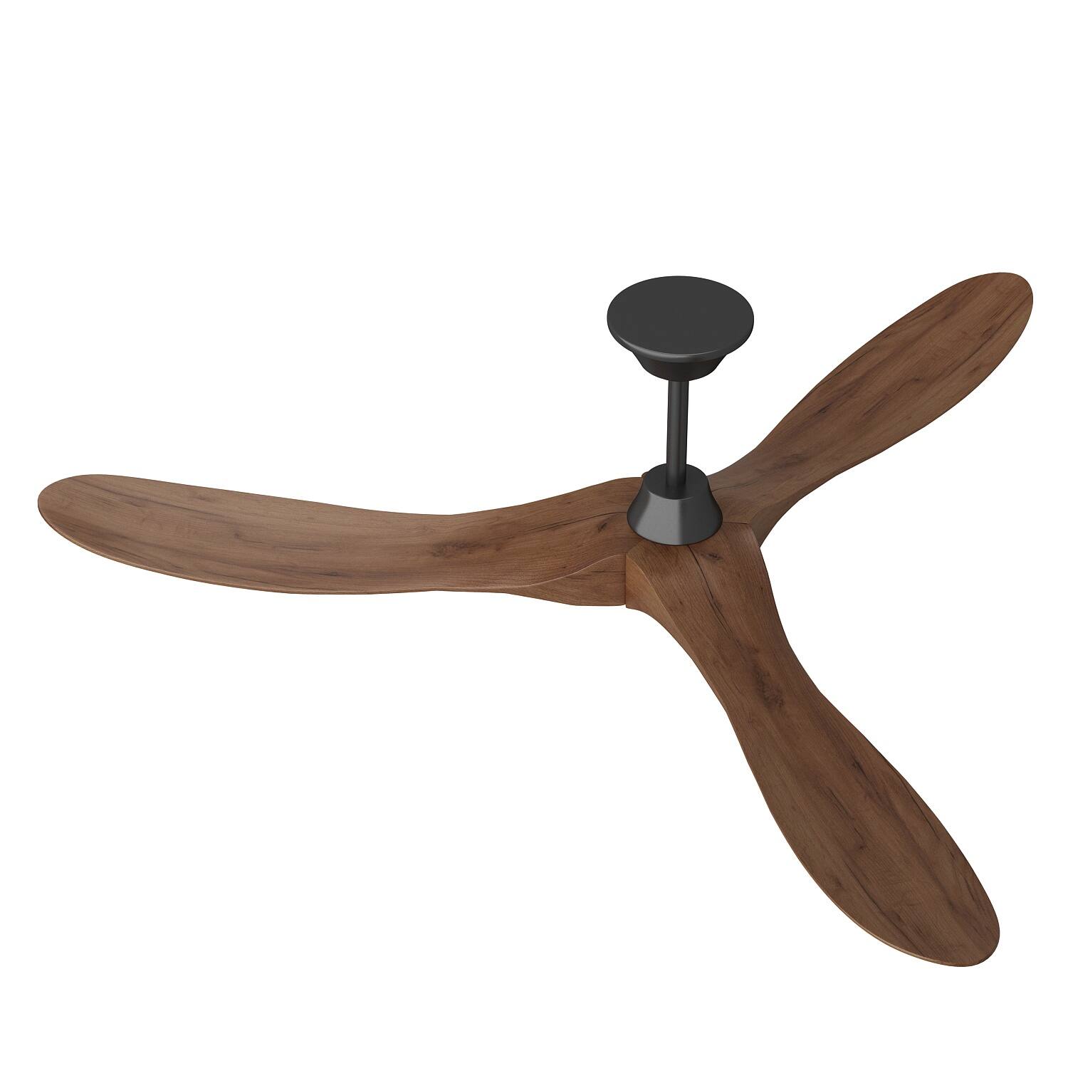 Angle. Famapy - Famapy Solid Wood Ceiling Fan: Silent 6 - Speed, Reversible & Stylish - Brown.