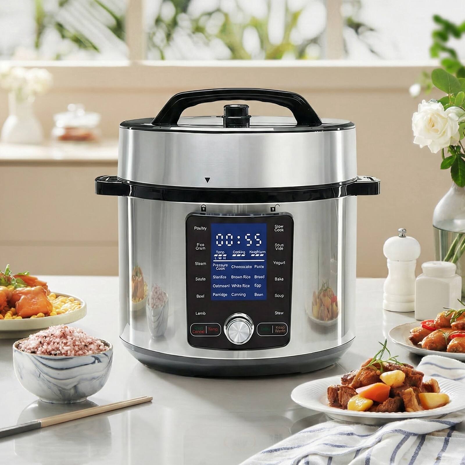 Poultry  
Sous Vide  
Cock  
Fce  
08:59  
Sous Vide  
Sany  
Cooking  
Foh  
Steam  
Pressure  
Cheesecake  
PANte  
Cat  
Vegurt  
Storifce  
Brown Rice  
Breed  
Saute  
Oatmeeni  
White Rice  
Epp  
Bake  
Beel  
Paringe  
Canning  
Been Soup  
Lemb  
Shew  
Tamp  
Cance  
KEsO