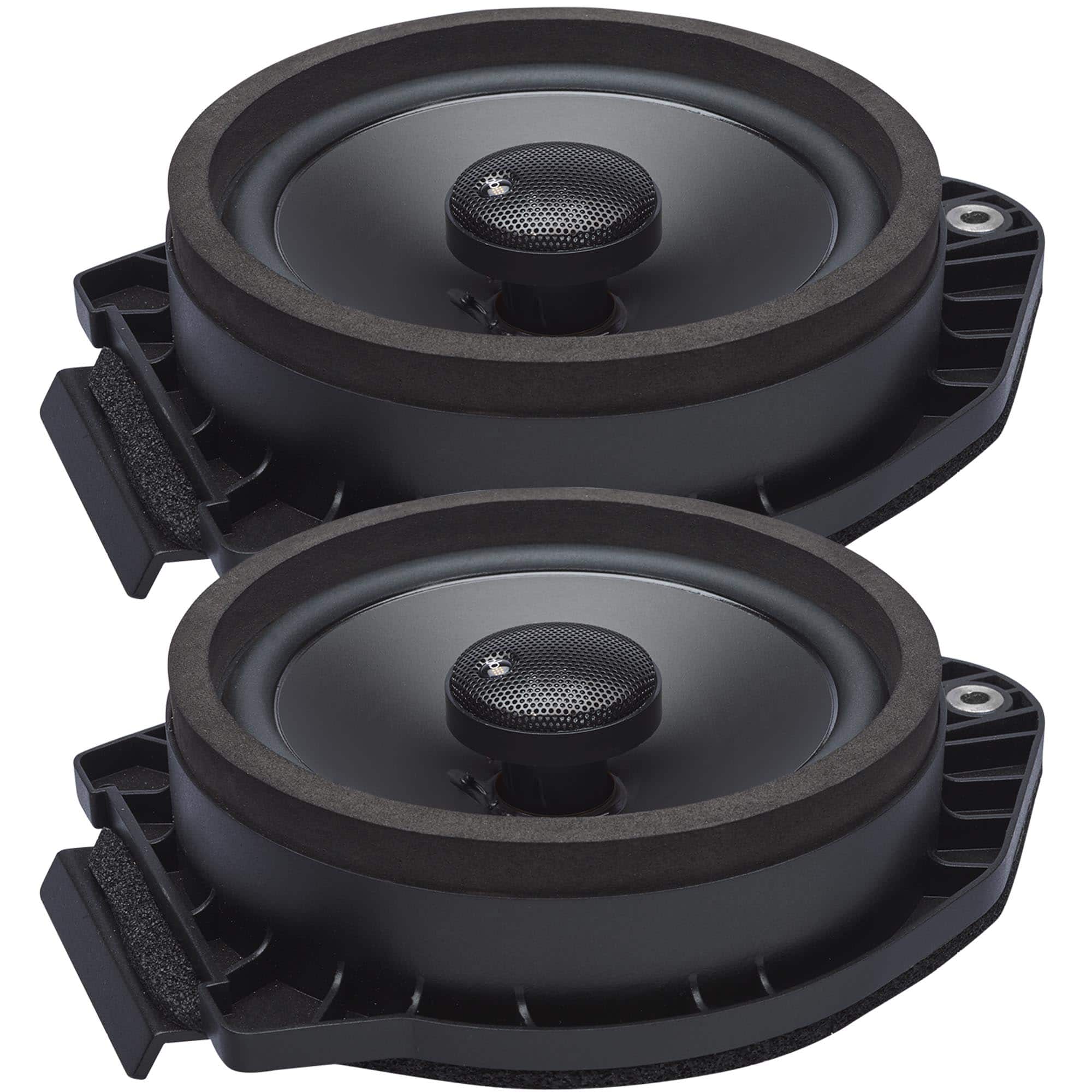 Photos - Car Speakers Powerbass  OE652-GM2 6.5" 2Ω OEM Replacement Coaxial Speakers for Chevy/GMC - Black/Gray OE652-GM2 
