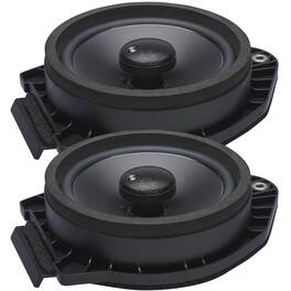 Powerbass - OE652-GM2 6.5" 2Ω OEM Replacement Coaxial Speakers for Chevy/GMC - Black/Gray