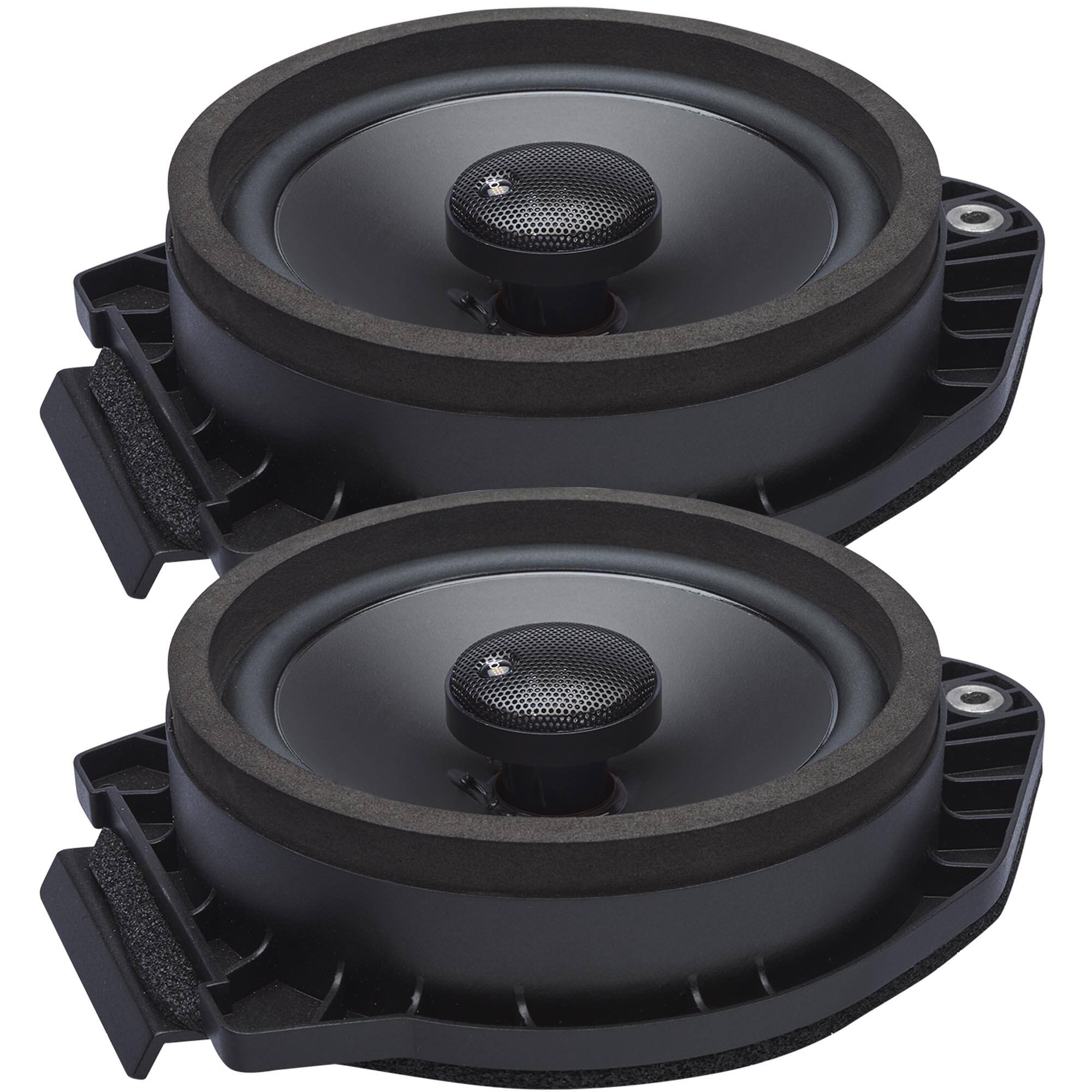 Front. Powerbass - Powerbass OE652-GM2 6.5" 2Ω OEM Replacement Coaxial Speakers for Chevy/GMC - Black/Gray.